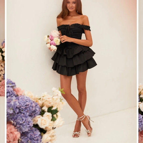 Alamour The Label, M, NWT, Black, Off The Shoulder - Picture 7 of 10